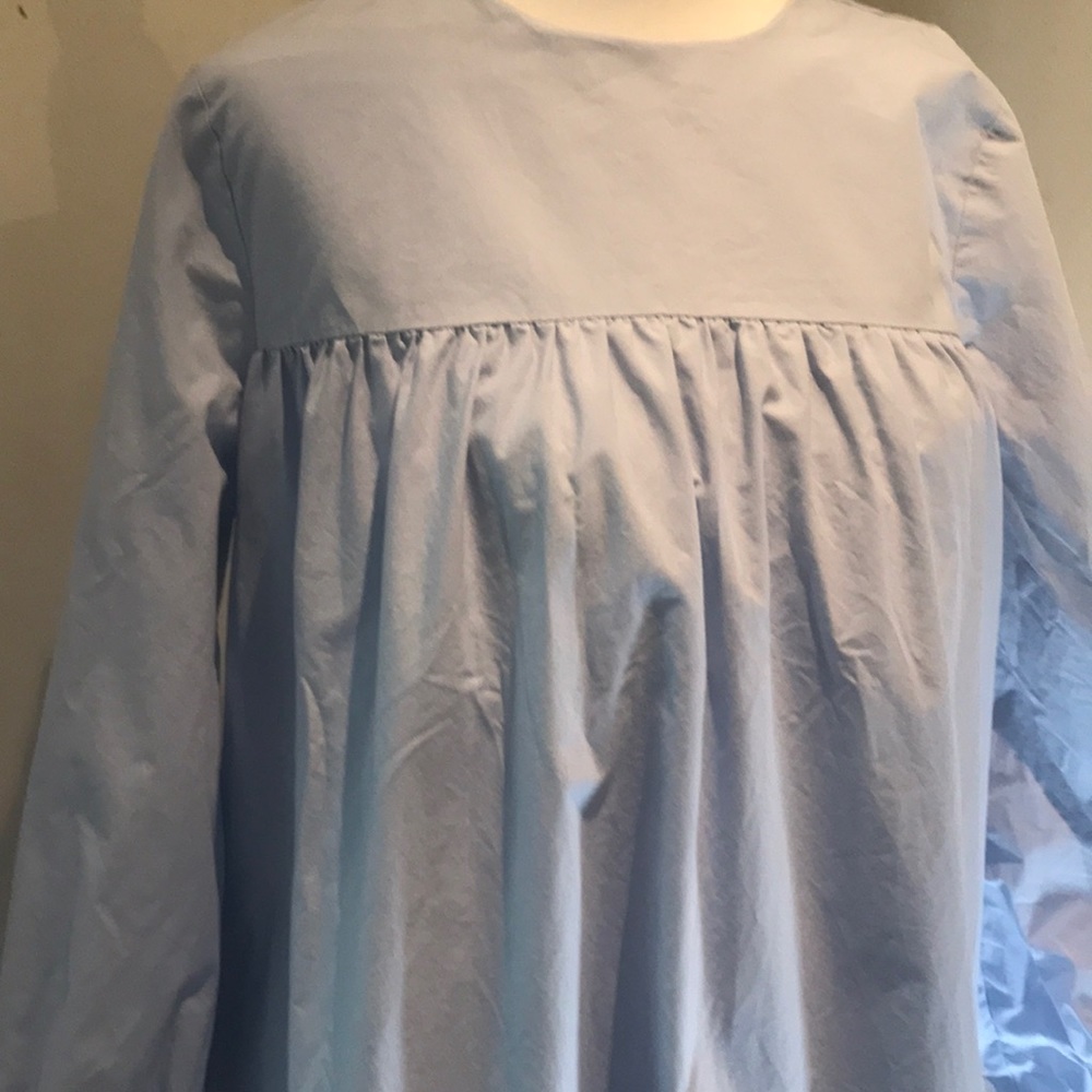 “WILFRED” LESSINE Blue Smock Dress . - Picture 7 of 16